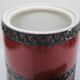 Enamelled ceramic pot with wood lid German design 70s
