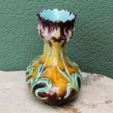Art Nouveau slipware vase, iris