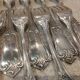 12 silver-plated metal table forks by Boulenger in the Louis XV style, demi-rich.