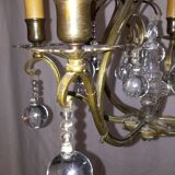 Bronze chandelier and stamps balls