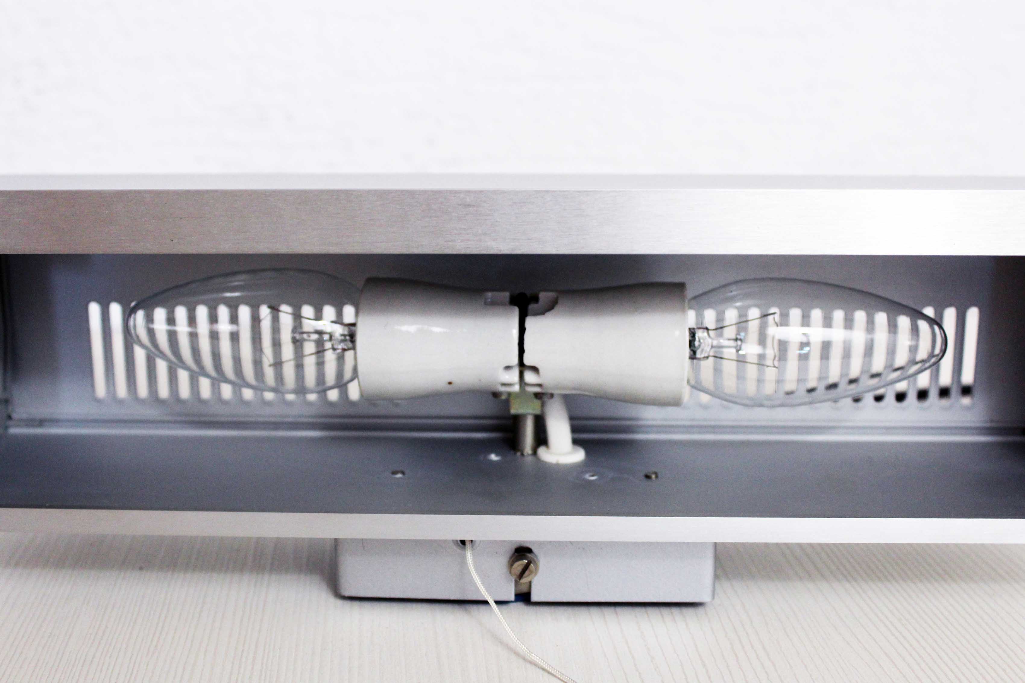 Aluminum wall light, 50s/60s