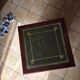 English-style revolving library - Green leather gilded shelf
