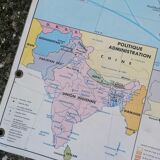Ancienne carte MDI Inde-Union Indienne Pakistan Ceylan
