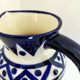 pitcher in earthenware Saint Jean de Bretagne blue and white