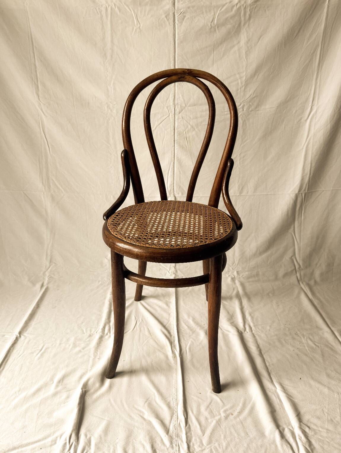 Bistro chair with caned seat, Thonet type