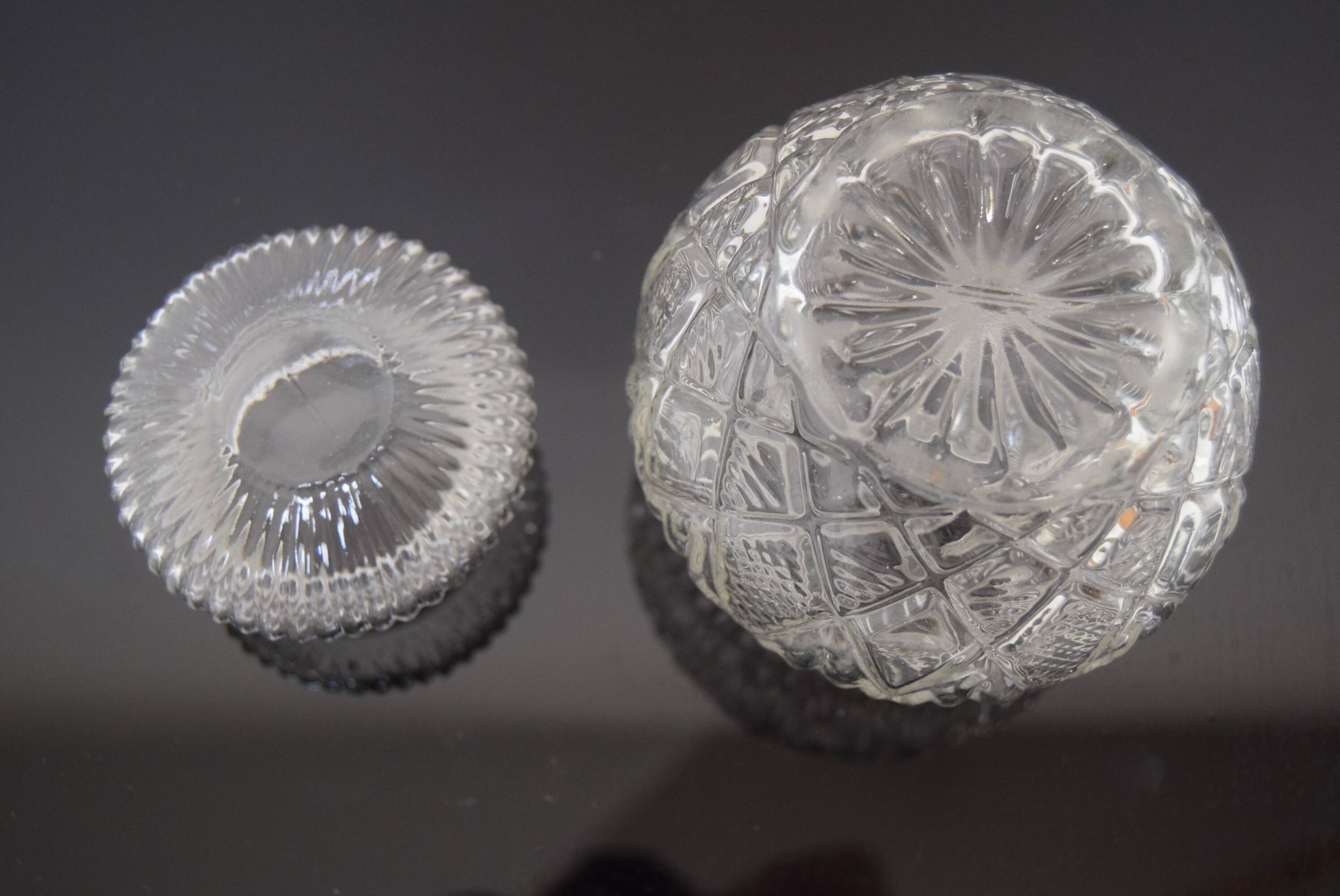 Mid-century Crystal Glass Can,1950's.