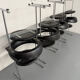 8 Airport Chairs Model 037 designed by Hans Kaufeld / Geoffrey Harcourt