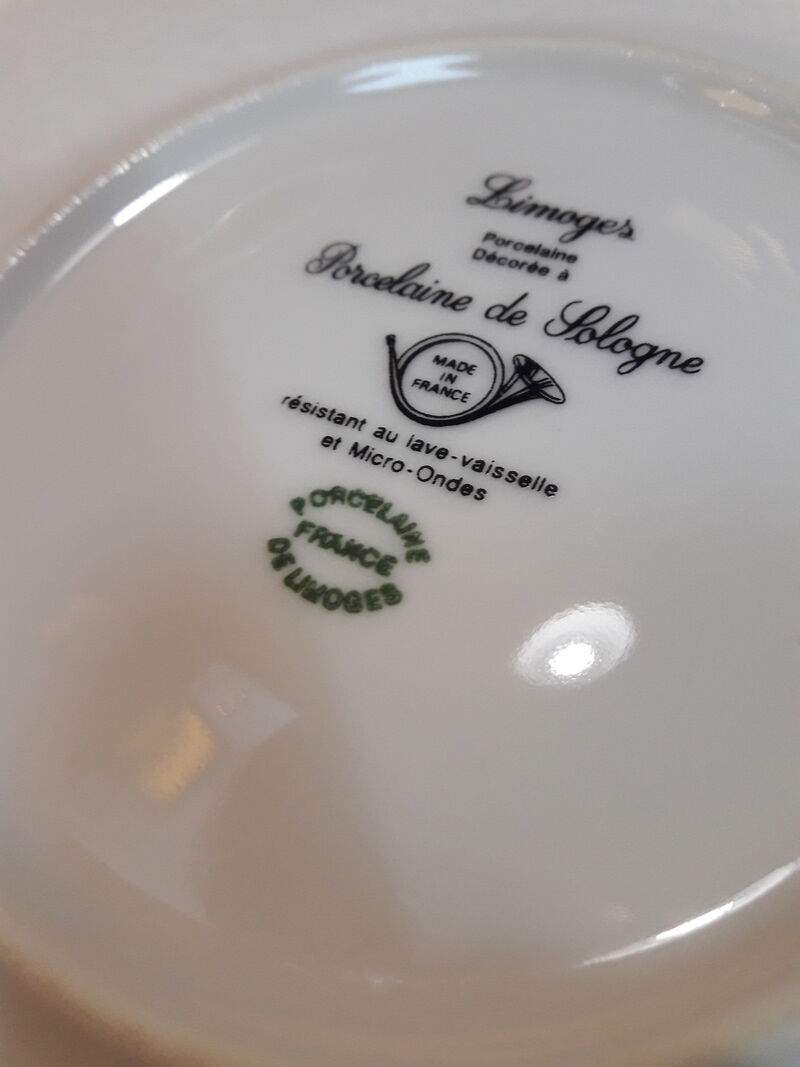 Cup saucer, breakfast Limoges porcelain of Sologne tea