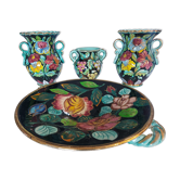 Set of 3 vases and ceramic cup Monaco Cerartvintage 1950