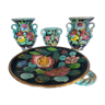 Ensemble de 3 vases et coupe céramique Monaco Cerartvintage 1950