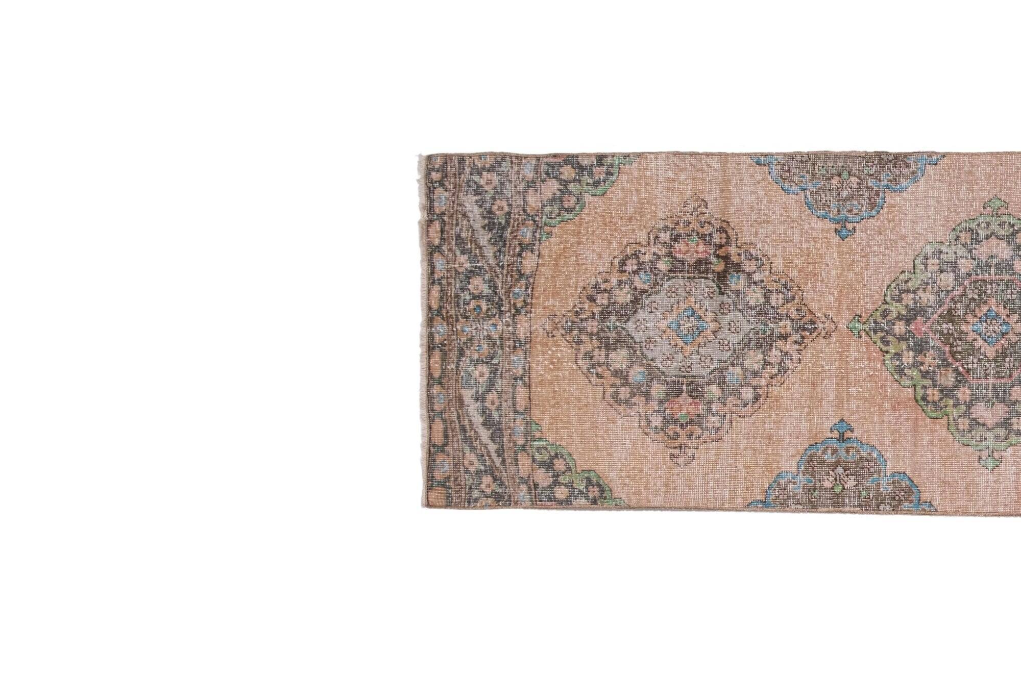 Vintage Turkish hallway rug 80x406 cm