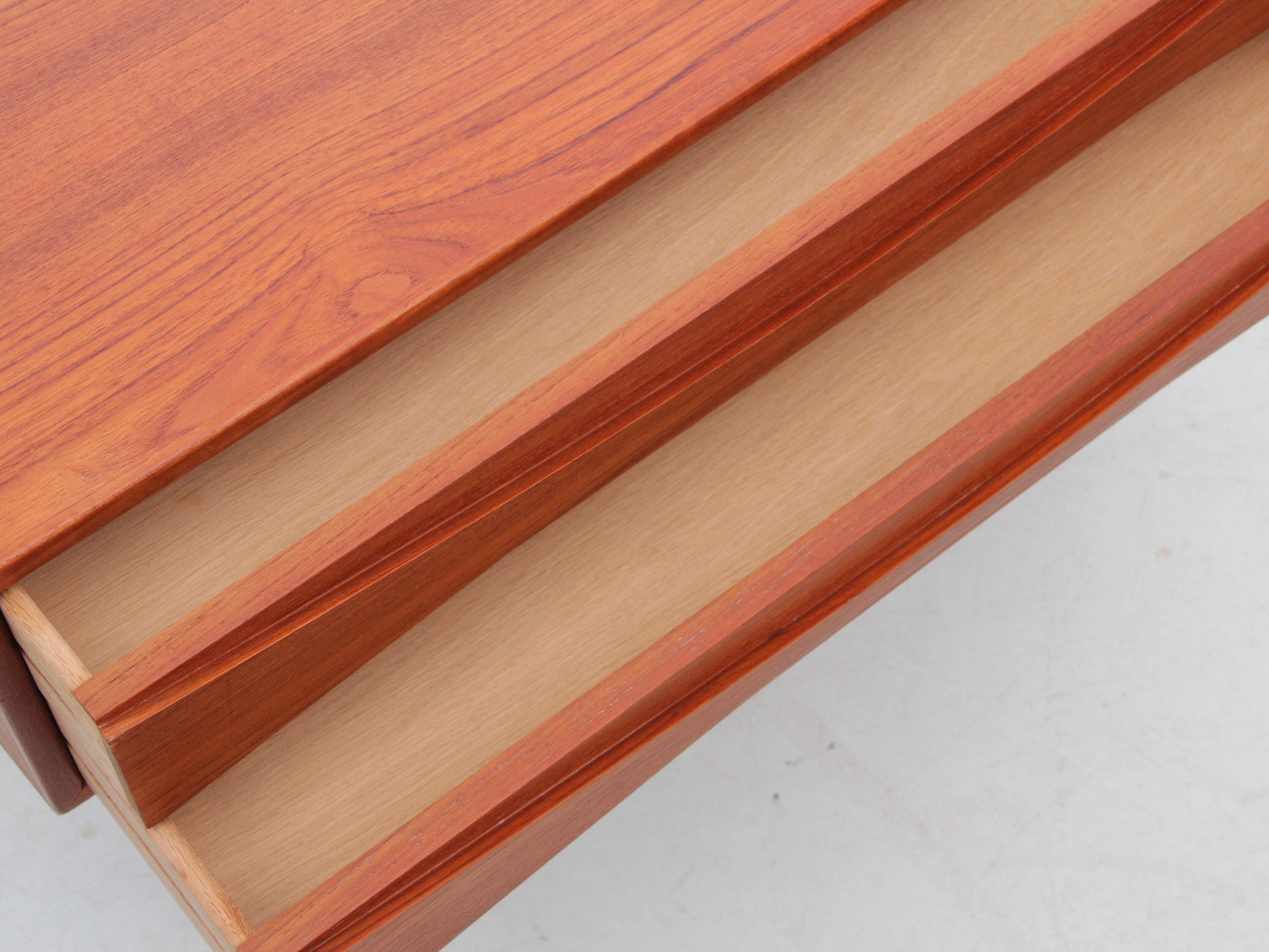 Scandinavian teak chest of drawers with 2 drawers