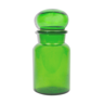 Green clear glass canister with an airtight lid