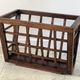 Vintage woven oak magazine rack