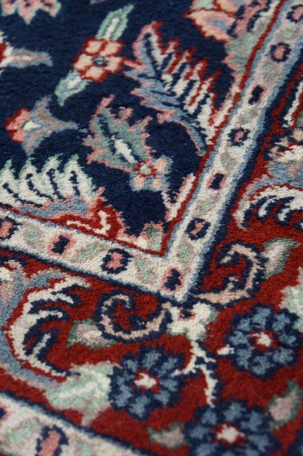 Beautifully Colored Blue Oriental Rug with Floral Pattern, 150 x 90 cm