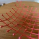 Fuchsia red metal fruit bowl Trådig IKEA Ehlén Johansson