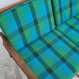 Vintage Scandinavian 2-seater sofa bench - 1950s