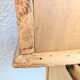 Patinated wooden drawer desk cabinet