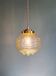 Space Age pendant light in yellow clear glass (13 available), 1960s-70s