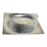 Smoked glass tray and chrome made in France