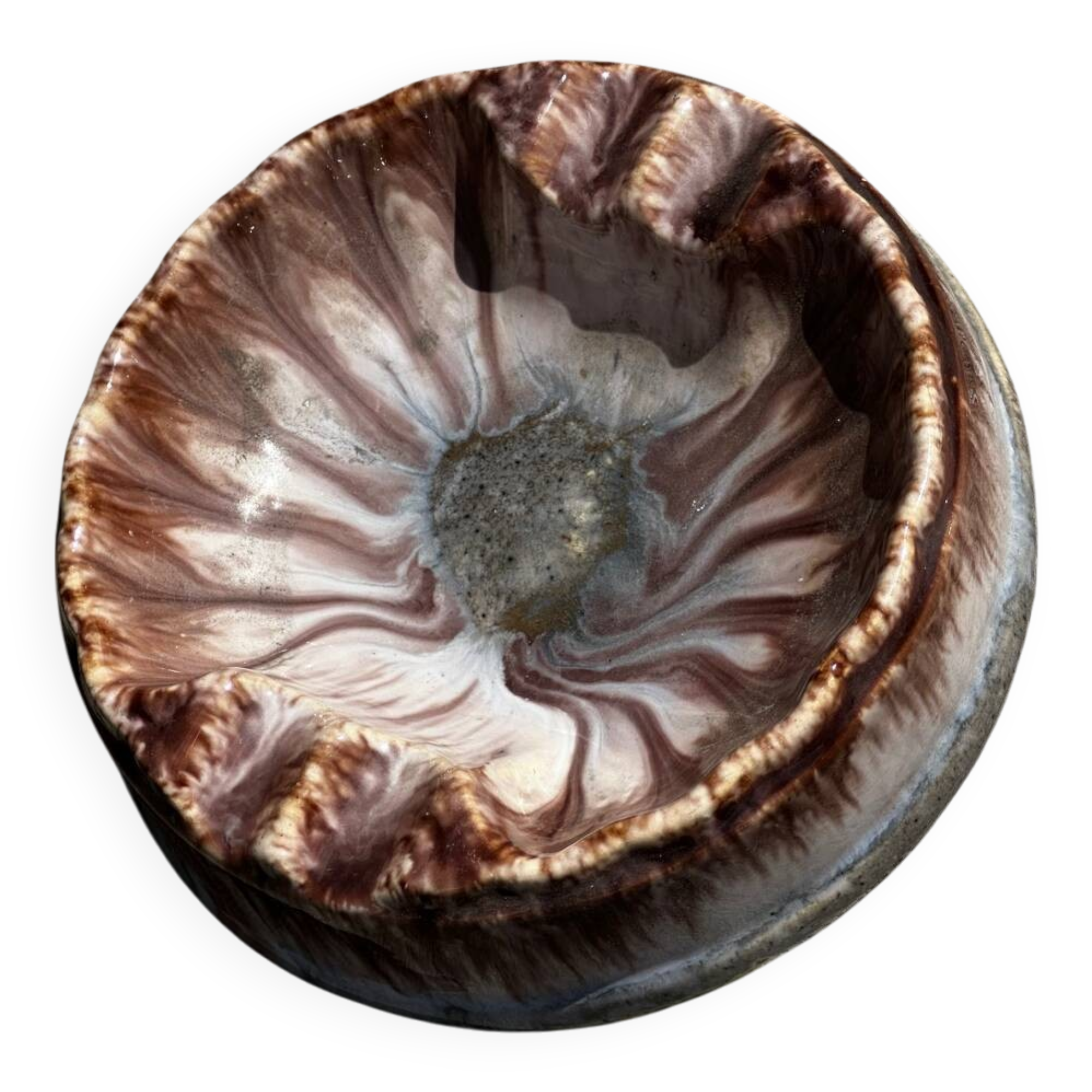 Empty Ashtray Pocket in Ceramic Marble Effect D 14 cm