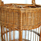 Wicker bottle rack bar basket
