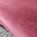 Upholstered velvet armchair