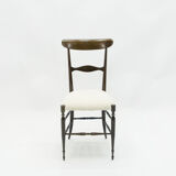 Set of 4 chairs Campanino Chiavari walnut by Fratelli Levaggi 1950