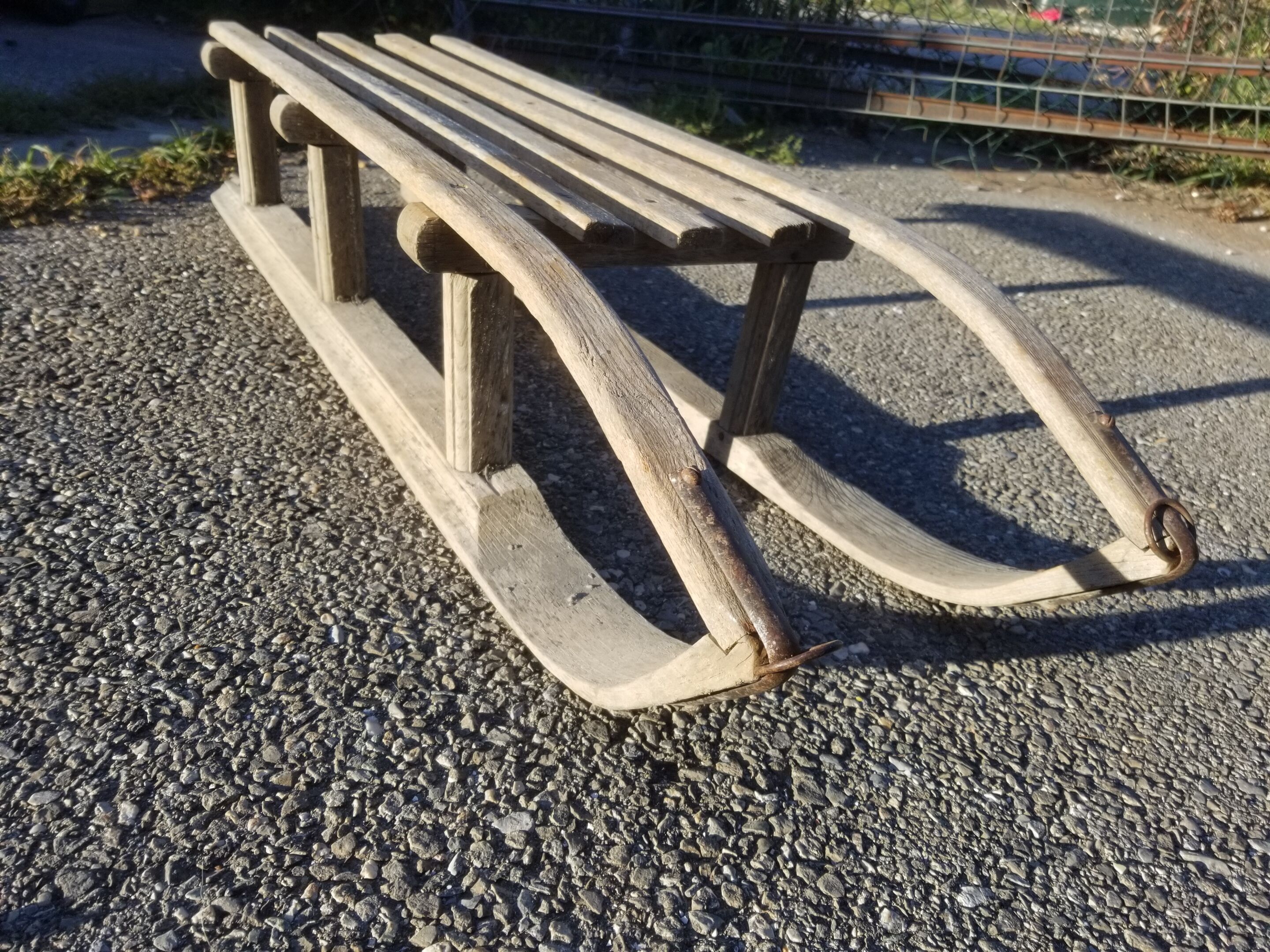 Old sled - wooden sled - Vintage