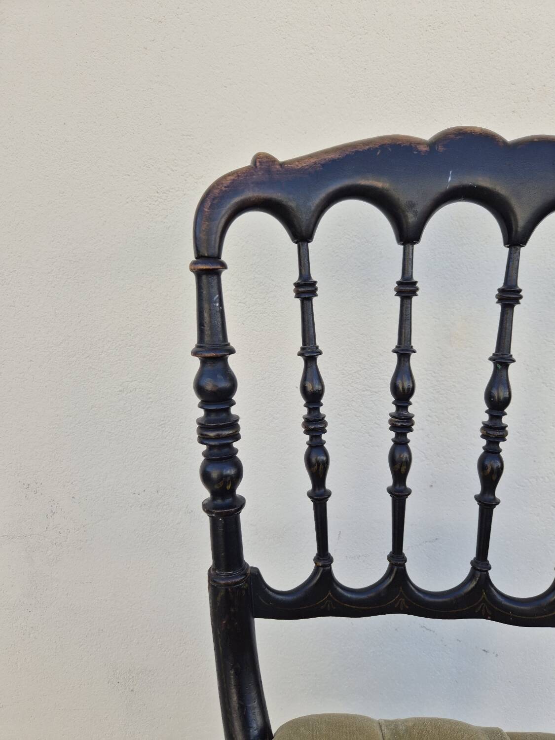 Napoleon III chair in blackened wood, 19th century