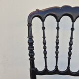 Napoleon III chair in blackened wood, 19th century