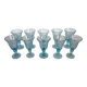 10 footed glasses from the biot glassworks in blown glass.