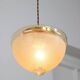 Mid-century Italian Brass and Glass Pendant Lamps, set of 2