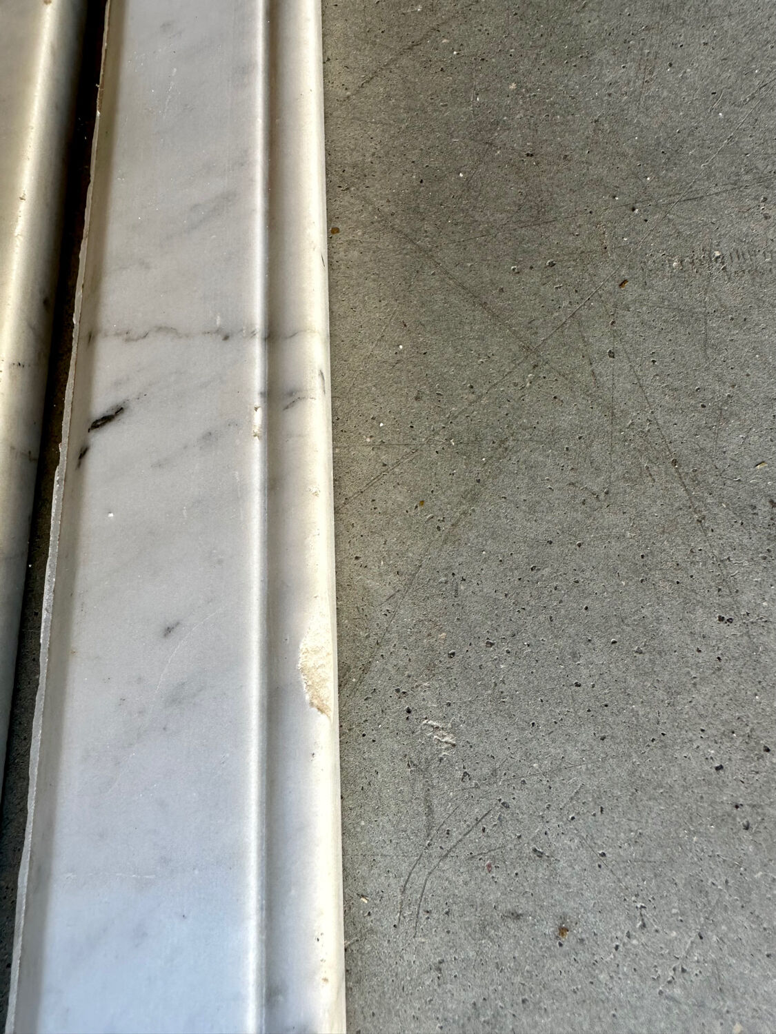 White marble fireplace