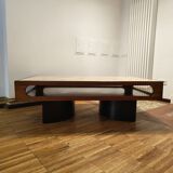 Danish coffee table from the 70s in teak and marble