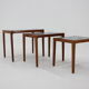 1960s nesting ceramic tile tables, Denmark
