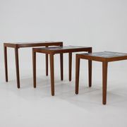 1960s nesting ceramic tile tables, Denmark