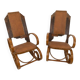 A pair of unique Art Deco rocking chairs, Poland, circa 1930.