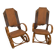 A pair of unique Art Deco rocking chairs, Poland, circa 1930.