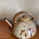 Large stoneware teapot signed JP