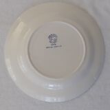 Duo of Plates faience old checkerboard decoration GREEN STYLE Digoin Moulin des loups FN