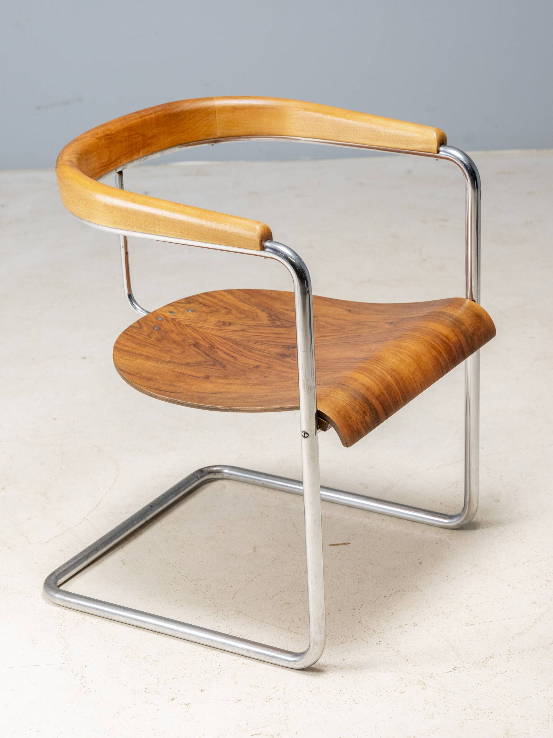 Functionalist Console Armchair, Jindřich Halabala, 1930s, UP Rousínov