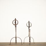 Hand-forged zoomorphic candle holders, Italy, 1950s, set of 2