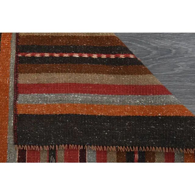 1970s Turkish Oushak Handmade Wool Cotton Red Runner Rug 73x261