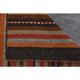 1970s Turkish Oushak Handmade Wool Cotton Red Runner Rug 73x261