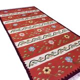 1950s Moldavian Kilim Runner Rug 96 x 200 cm