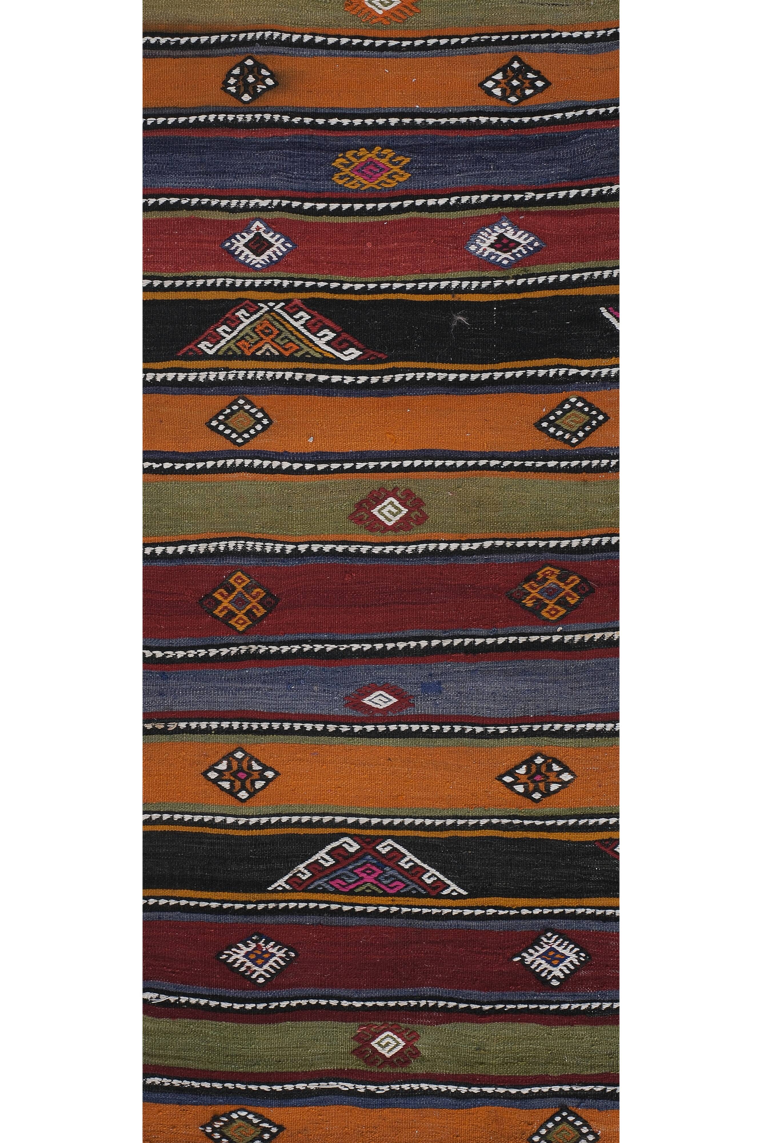 Vintage Turkish Oushak Rug Handwoven 67x592 cm