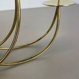 Sculptural solid brass candleholder by Harald Buchrucker Bauhaus, Germany, 1950s