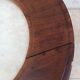 Art Nouveau side table in walnut and marble