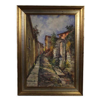 Peinture à l’huile de paysage italien de style impressionniste